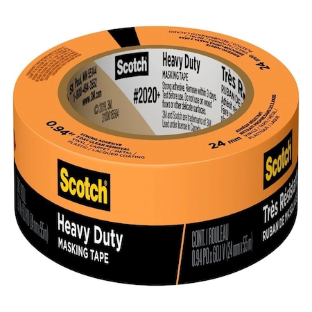 Scotch Scotch 0.94 in. W X 60.1 yd L Orange Strong Strength Masking Tape 1 pk 2020 PLUS-24AP